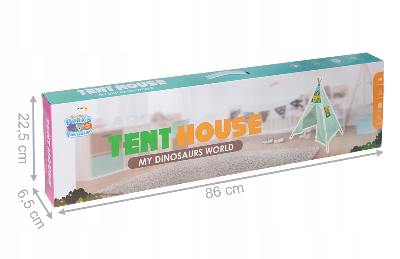 TIPI NAMIOT DOMEK DLA DZIECI ZAMYKANY WIGWAM DO ZABAWY DOMU OGRODU EAN (GTIN) 5901924223849