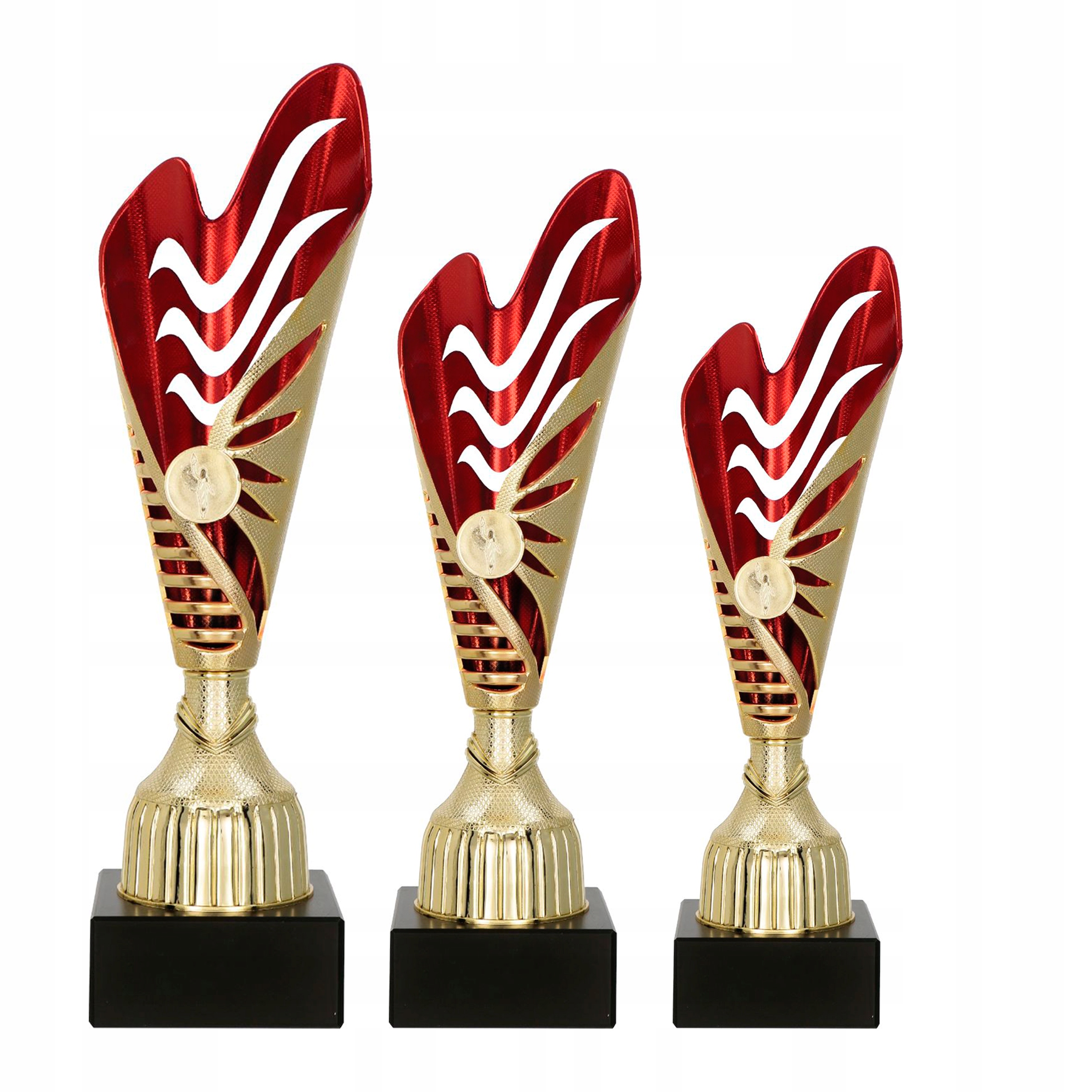 Komplet Zestaw Pucharów 3 Sztuki Puchary Grawery