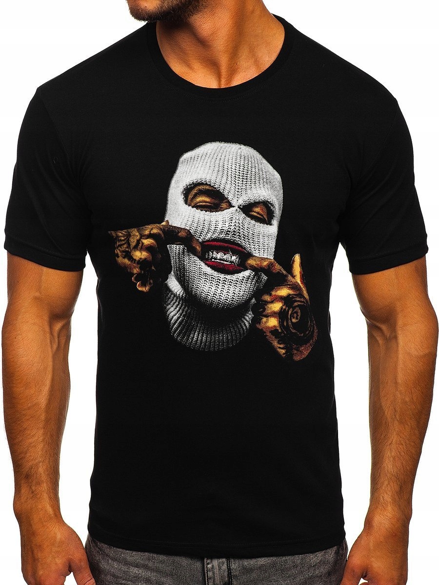 

T-shirt Męski Koszulka Czarna 142172 ROZMIAR_2XL