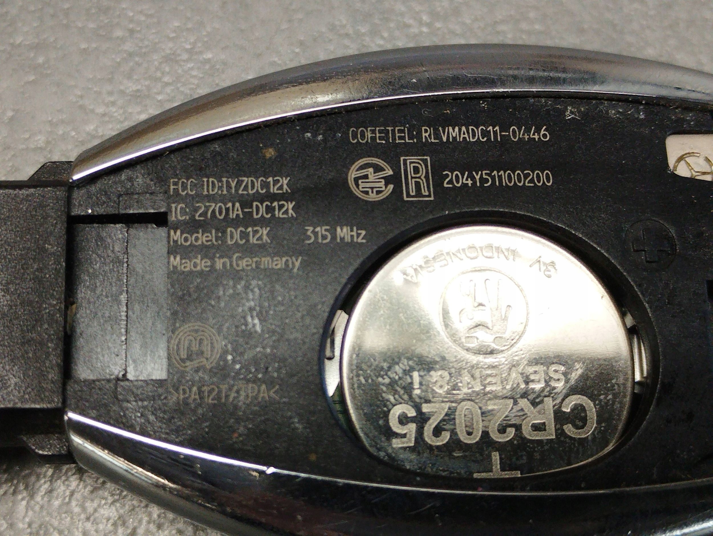 Mercedes-Benz GLE W166 key PILOT 204Y51100200