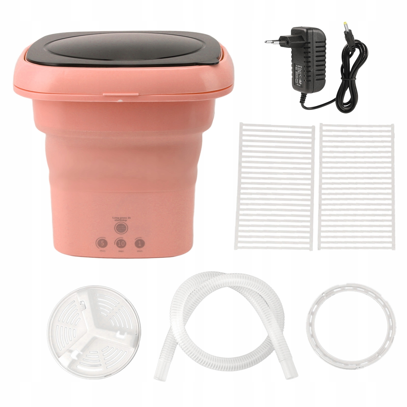 Przenośna Składana Mini Pralka Z Pokrywą 100-240V