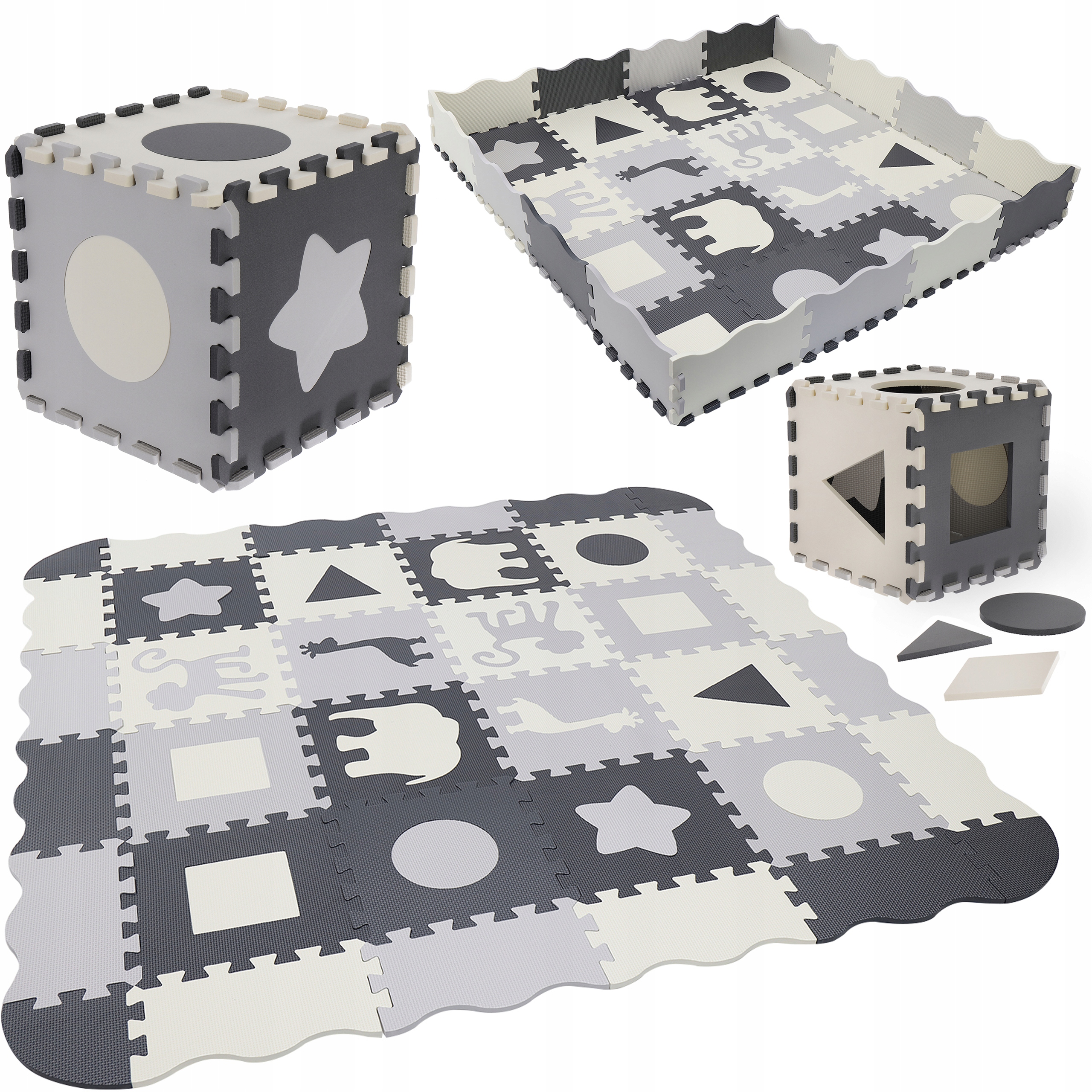 

Duża Mata Edukacyjna Puzzle Piankowe Eva 36 Szt XL