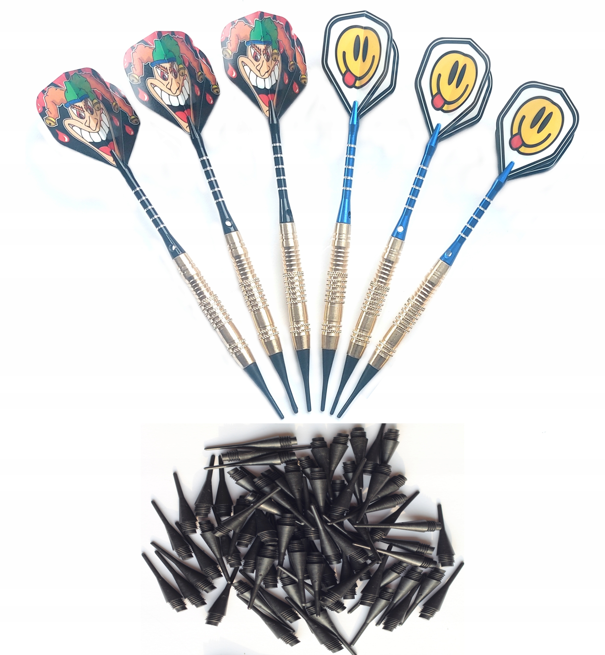 RZUTKI DART 6szt. SHAFT KOLOR + 100 Grotów