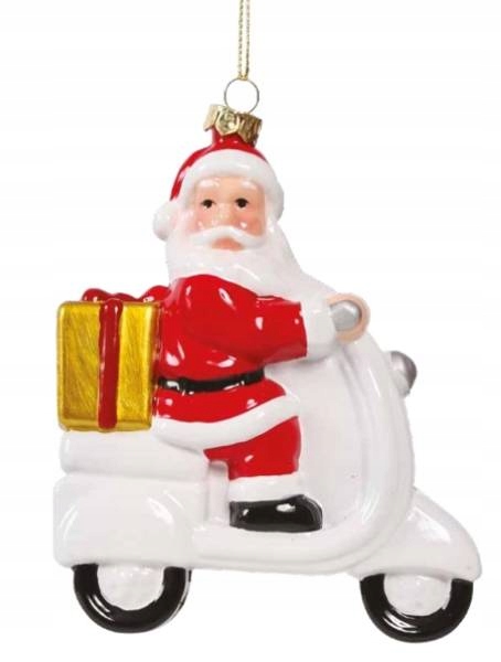 BOMBKA MIKOŁAJ NA SKUTERZE ŚWIĘTA CHOINKA