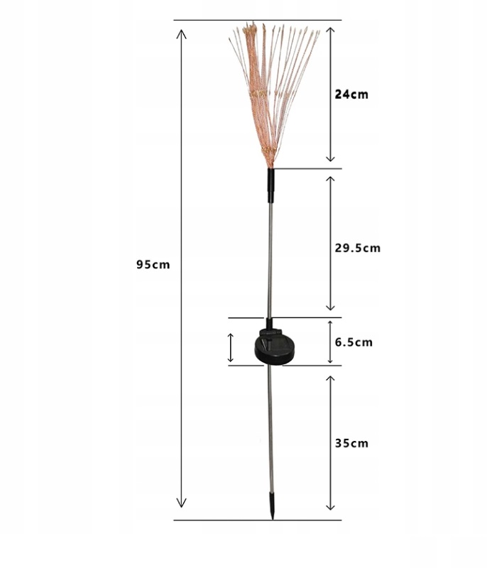LAMPA SOLARNA LED drzewko dmuchawiec fajerwerki 2 szt Marka bez marki