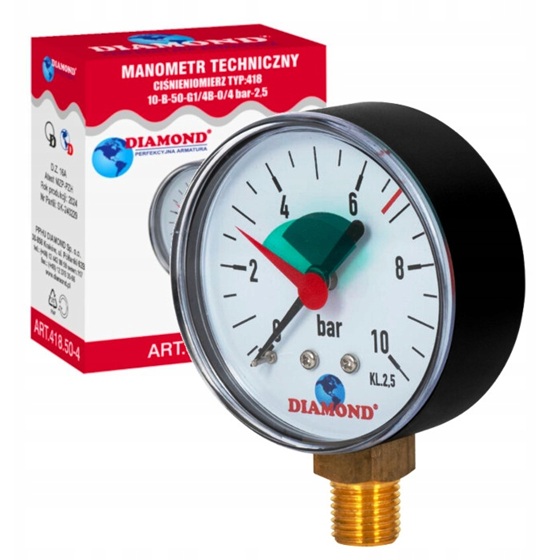 MANOMETR RADIALNY DOLNY 1/4