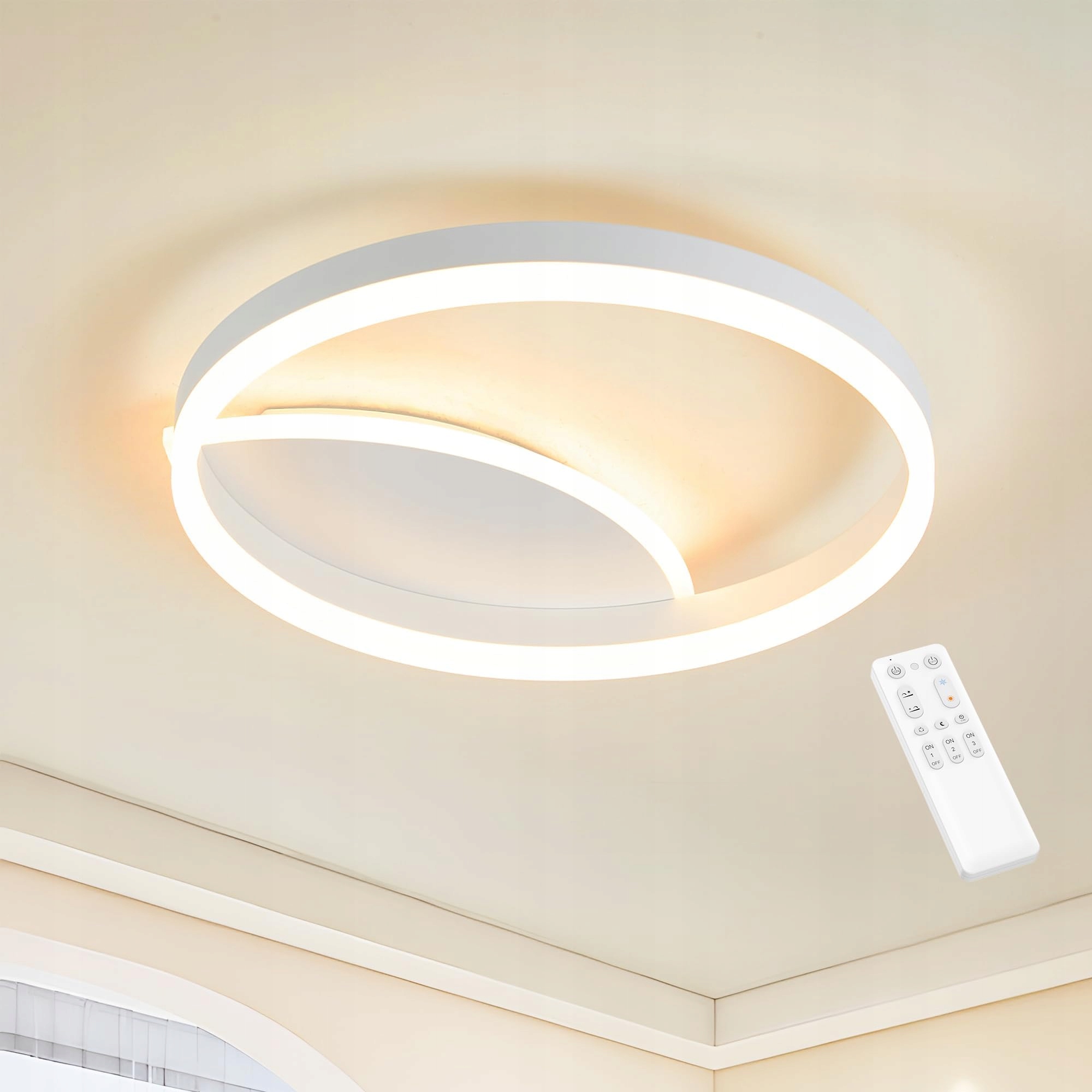 Plafon Led Sufitowy 40W Do Salonu Sypialni Kuchni Ściemniany Pilot