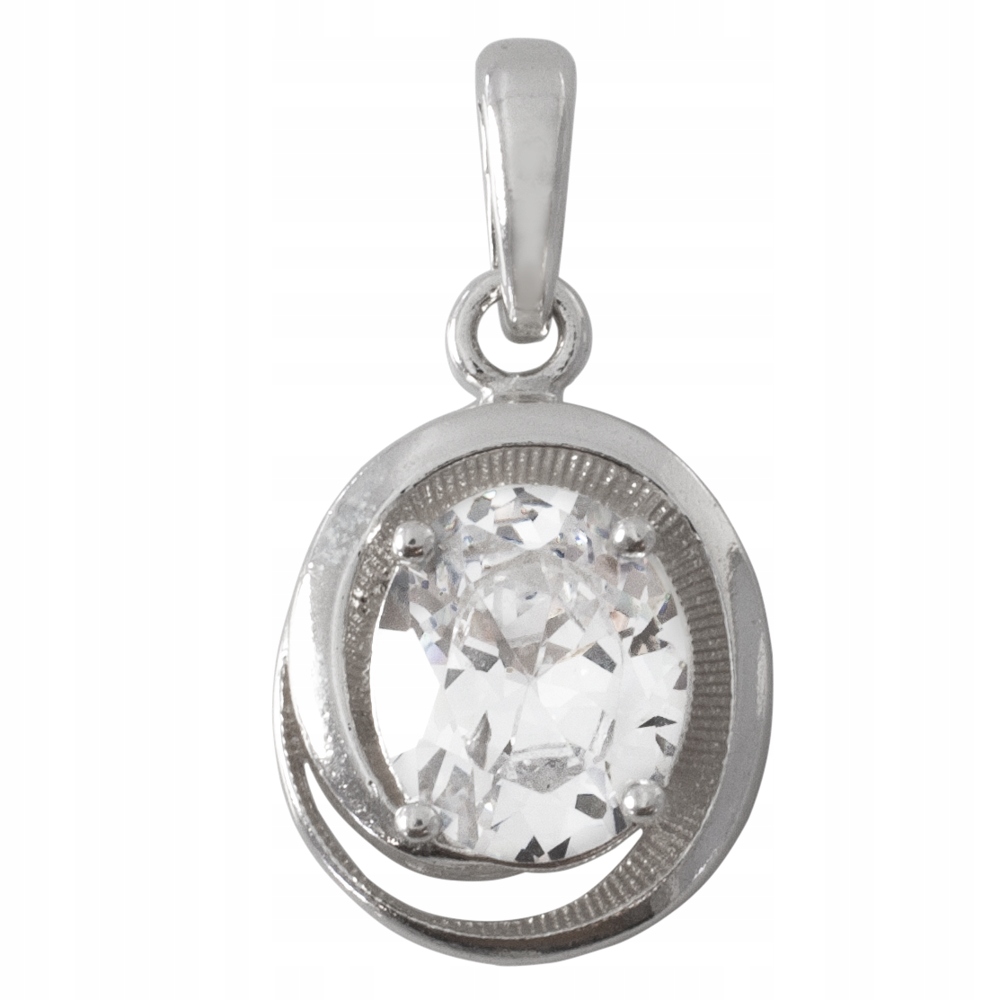 Klasický Stříbrný Přívěsek Ovál PR.925 Velký Kámen