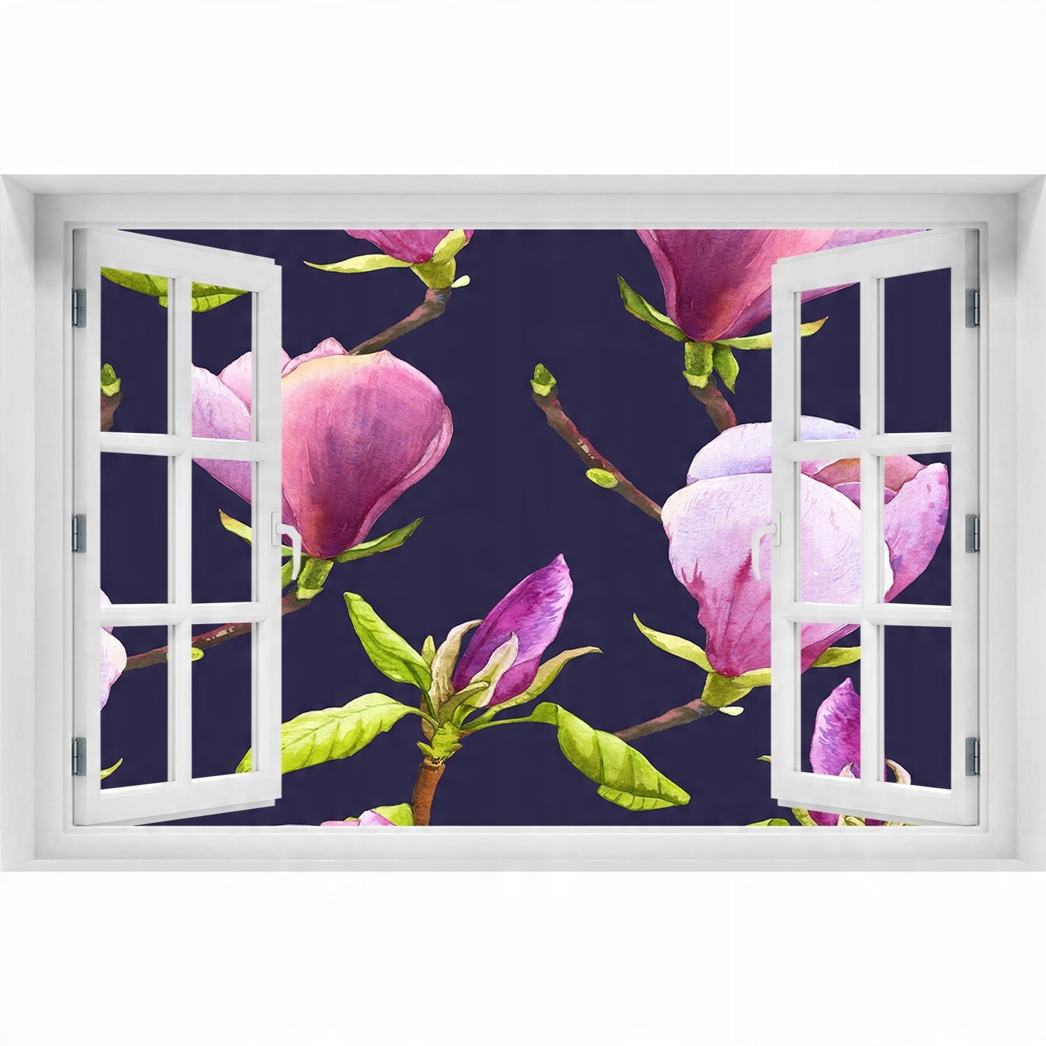 

Naklejka na ścianę Samoprzylepna Okno Magnolia