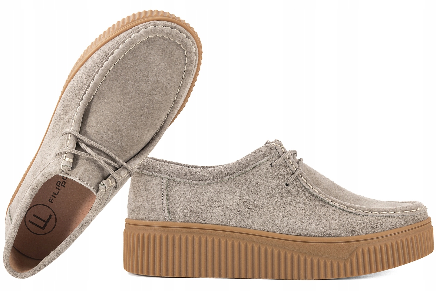 Filippo DP7500 Semišové Polobotky Kožené Tenisky Na Platformě khaki 39 K