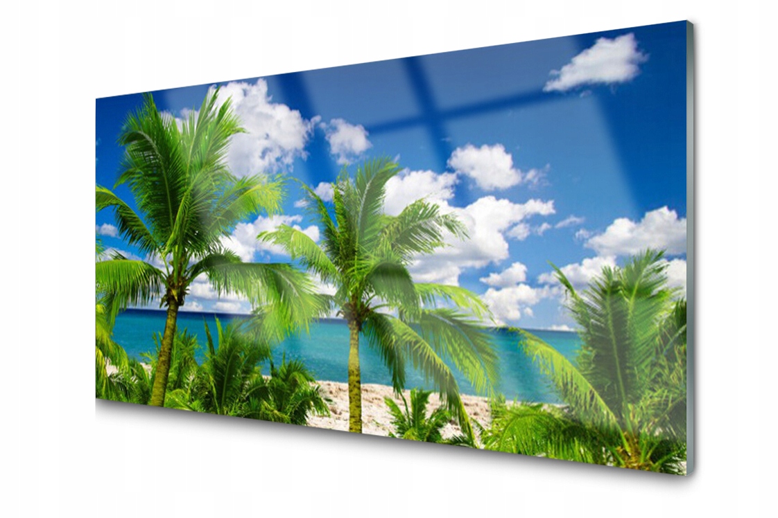 

Panel szklany Płytka Morze Palma Drzewa 140x70