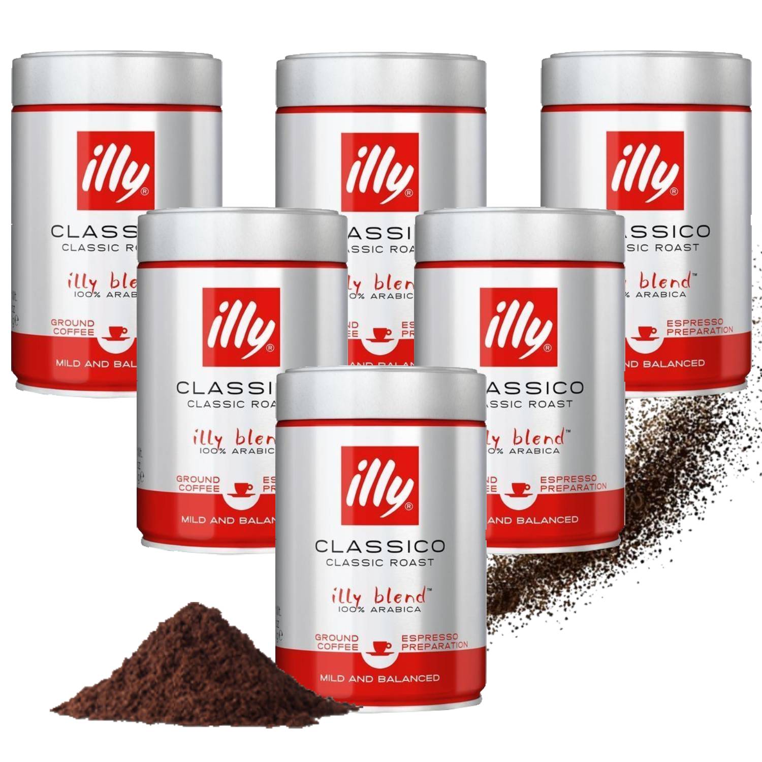 Kawa mielona illy Espresso Classico 100% Arabika zestaw 6x250g
