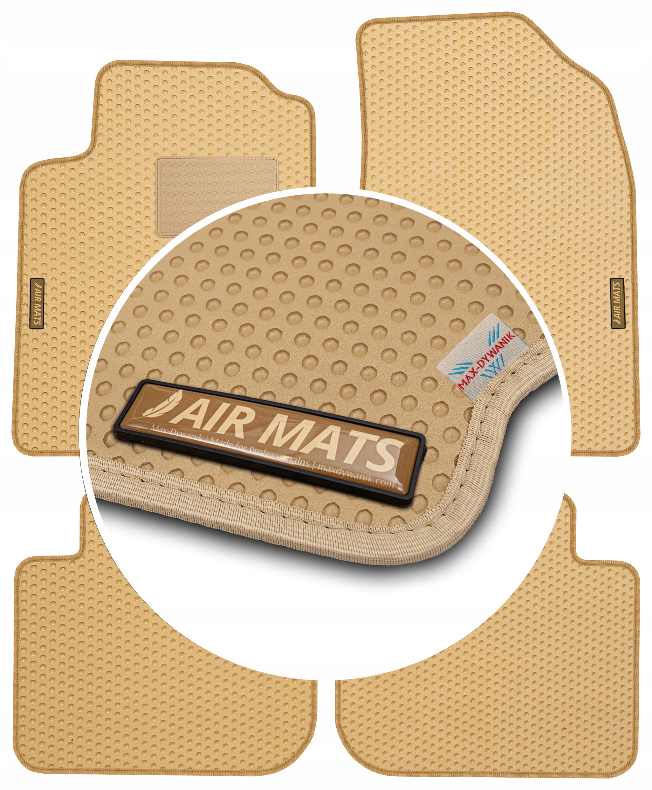 Lancia Delta 2008-2014 Béžové gumové koberce Eva Air Mats