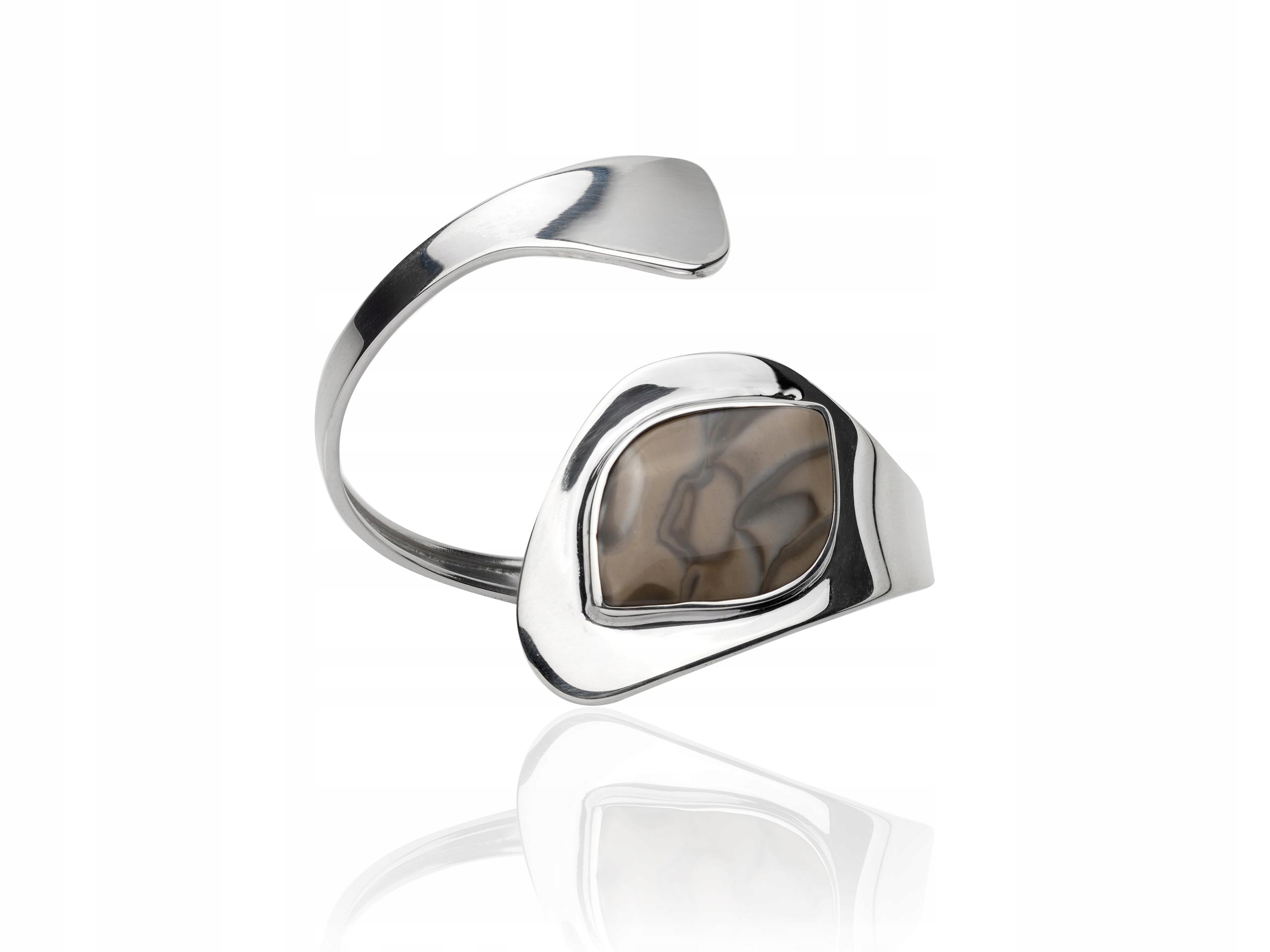 Bransoletka srebro i krzemień pasiasty