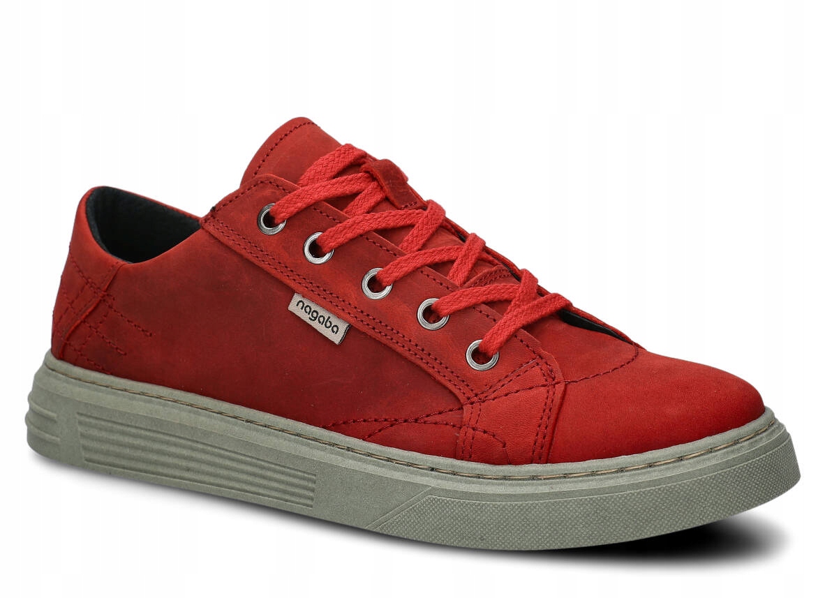 Nagaba 412 Červená – Pohodlné Pánské Kožené Polobotky