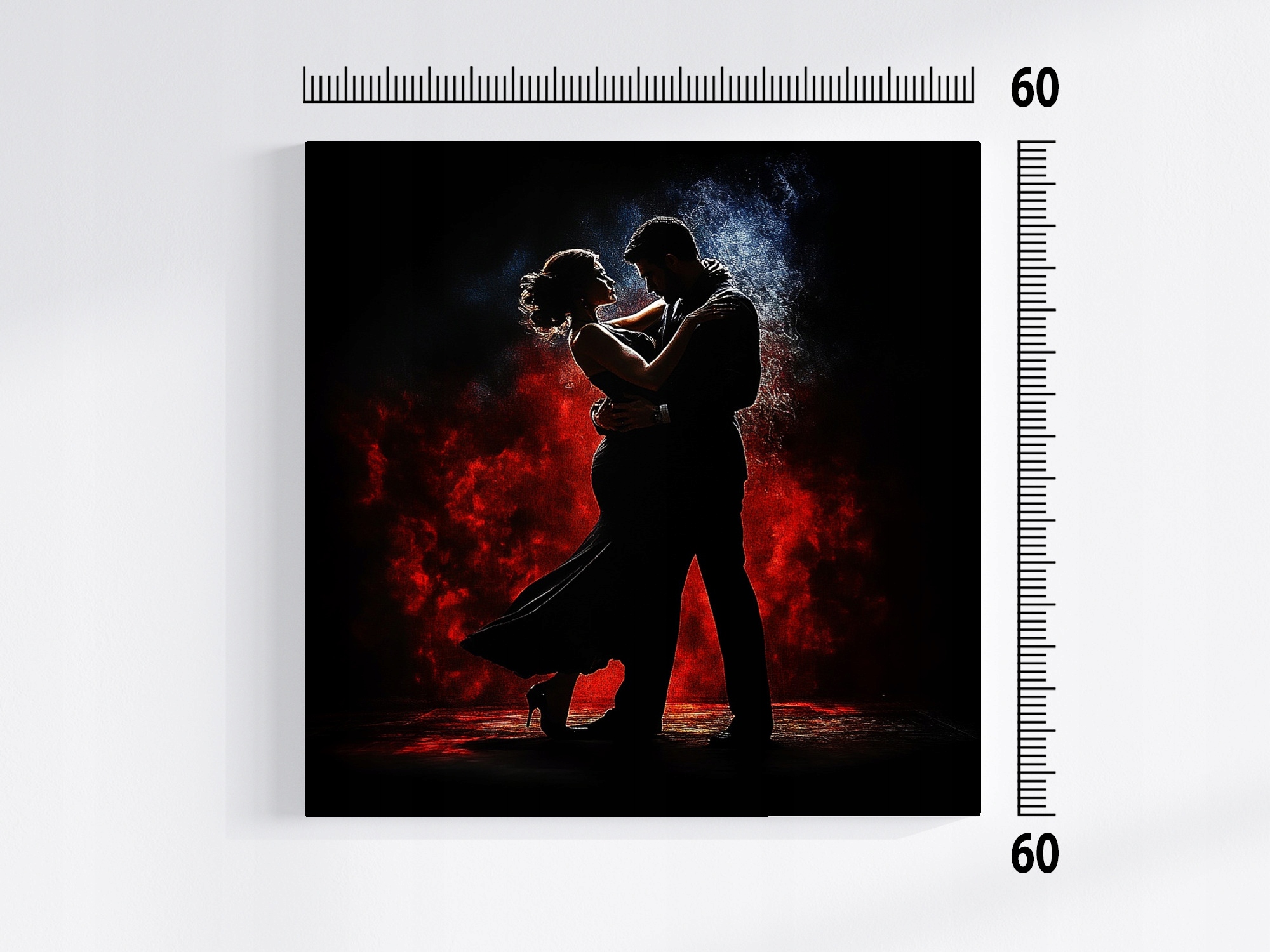 Obraz Na Plátně Canvas Umění Tanec Tango Postavy Pár Hudba 60x60