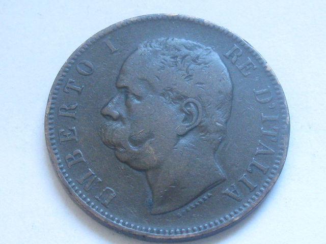nr995 Włochy Stara Moneta 10 Centesimi 1893