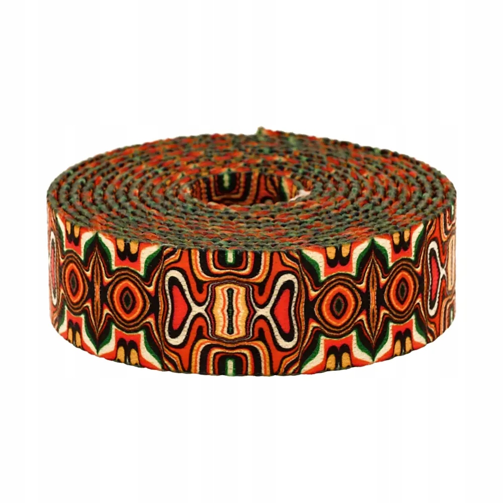 Popruh s potiskem Sublimace Etno Echoes 48 m hladká 1,7 mm 30 mm