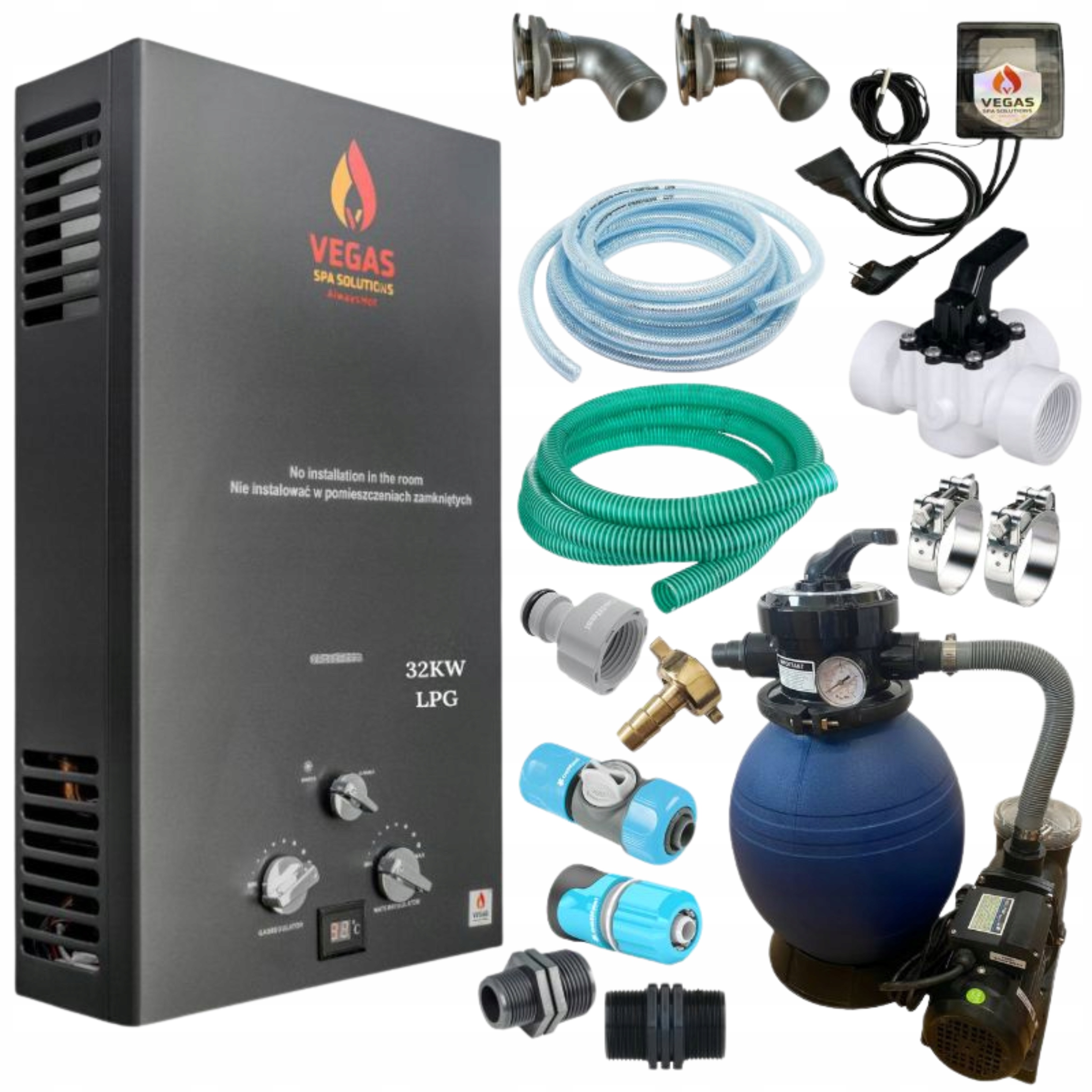 Ohrievač S Pieskovým Filtrom Plynový Sporák Na Propán-bután Pre Baliu 32KW