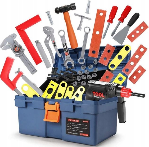 Zestaw Majsterkowicza Skrzynka z Narzędziami dla Dzieci Warsztat Zabawkowy