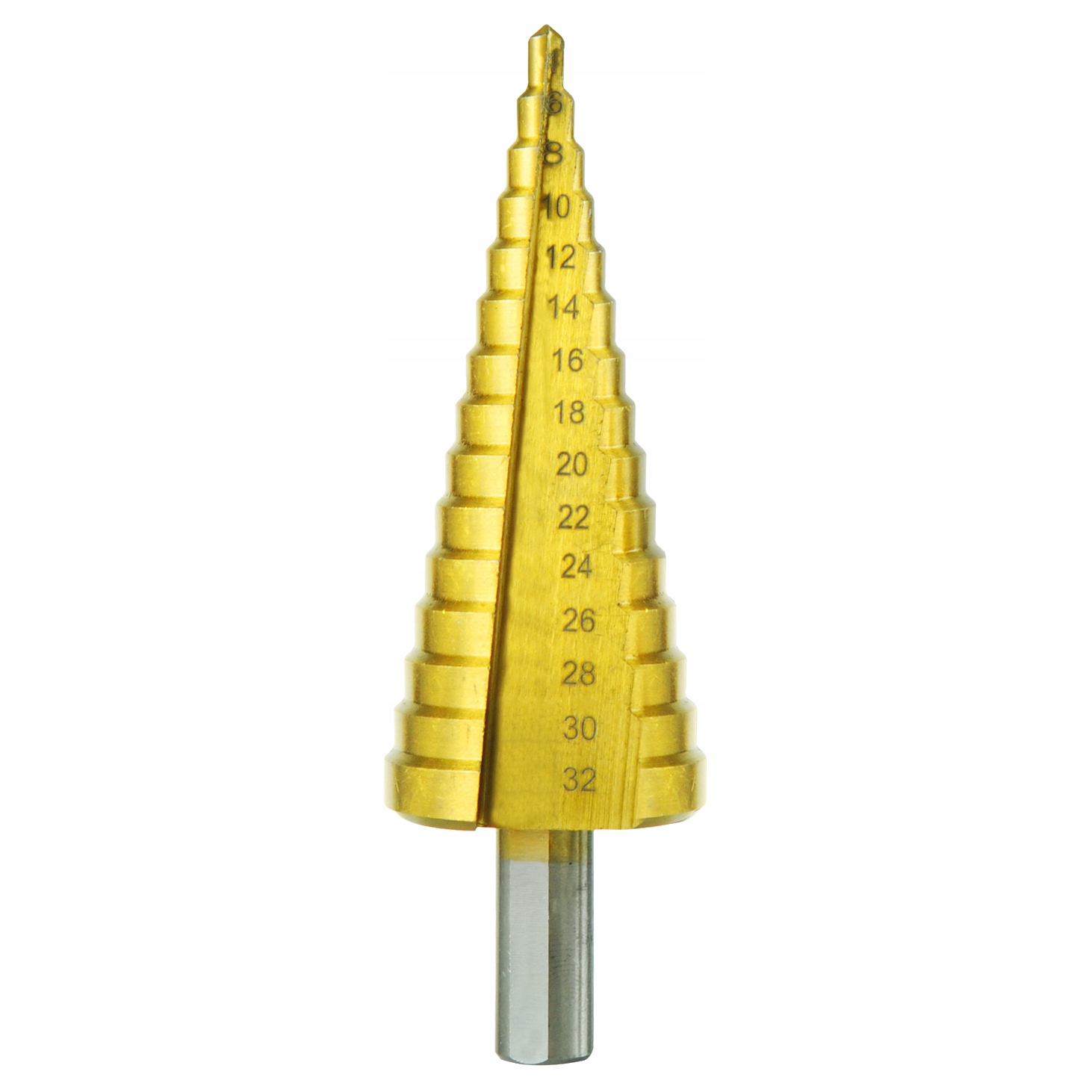 WIERTŁO STOPNIOWE STOŻKOWE HSS POWLEKANE TYTANEM 4-32 MM Rodzaj wiertła wielostopniowe