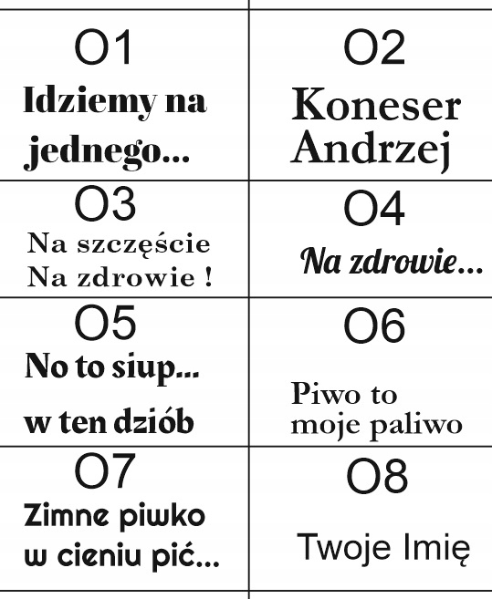 Brelok otwieracz gitara z grawerem ŚMIESZNE TEKSTY Liczba sztuk w ofercie 1 szt.