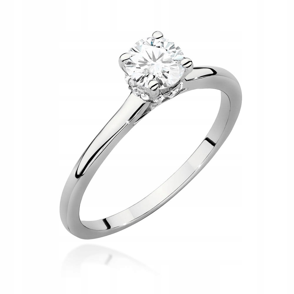 Prstýnek z bílého zlata 585 diamantů lab 0,50 ct elegantní zásnubní