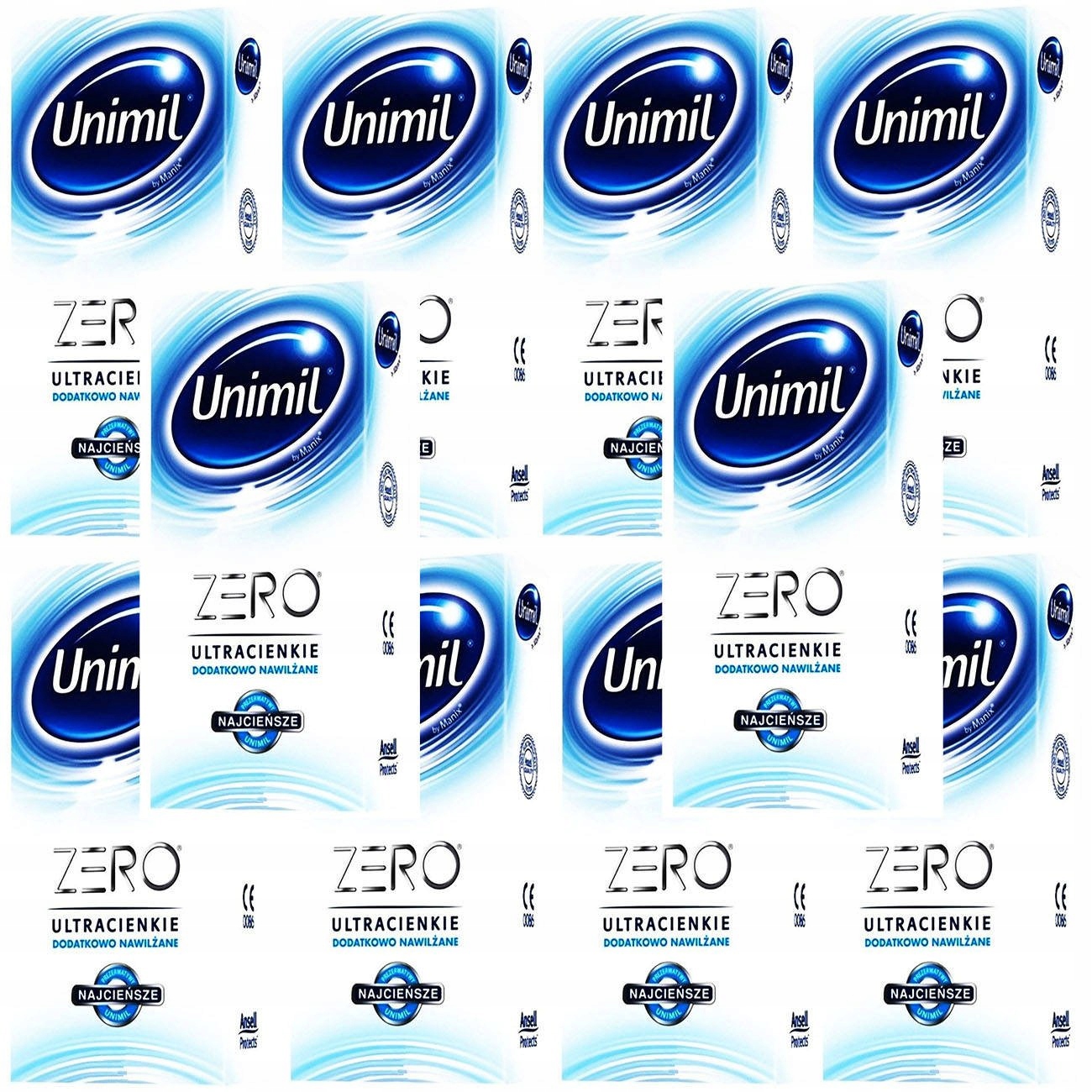 

Ultracienkie Unimil Zero Extra Lube 100 Sztuk