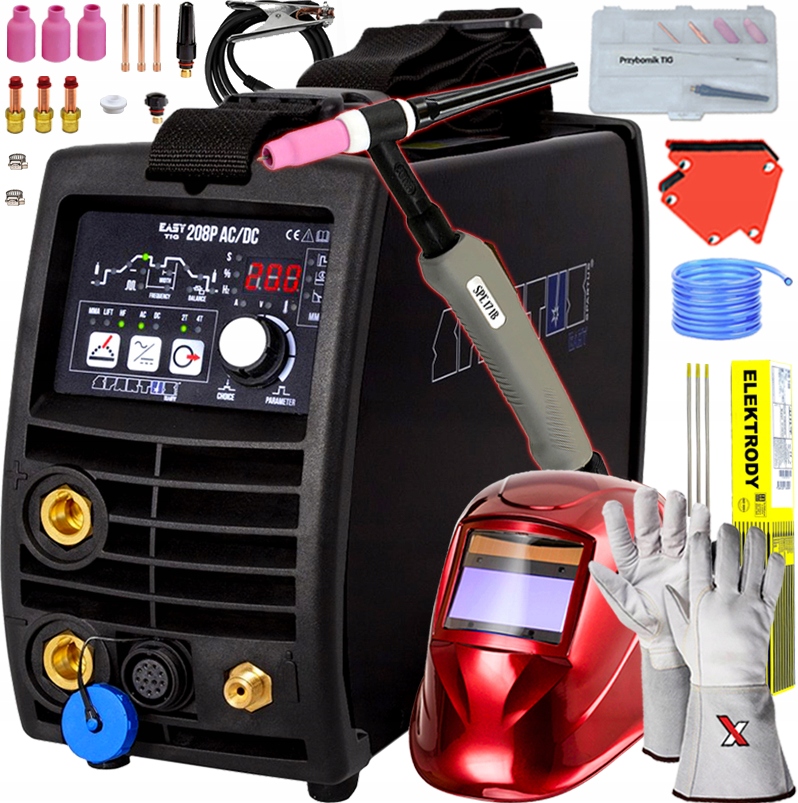 Spawarka TIG Spartus EasyTIG 208P AC/DC PAKIET (5900391243596) • Cena ...