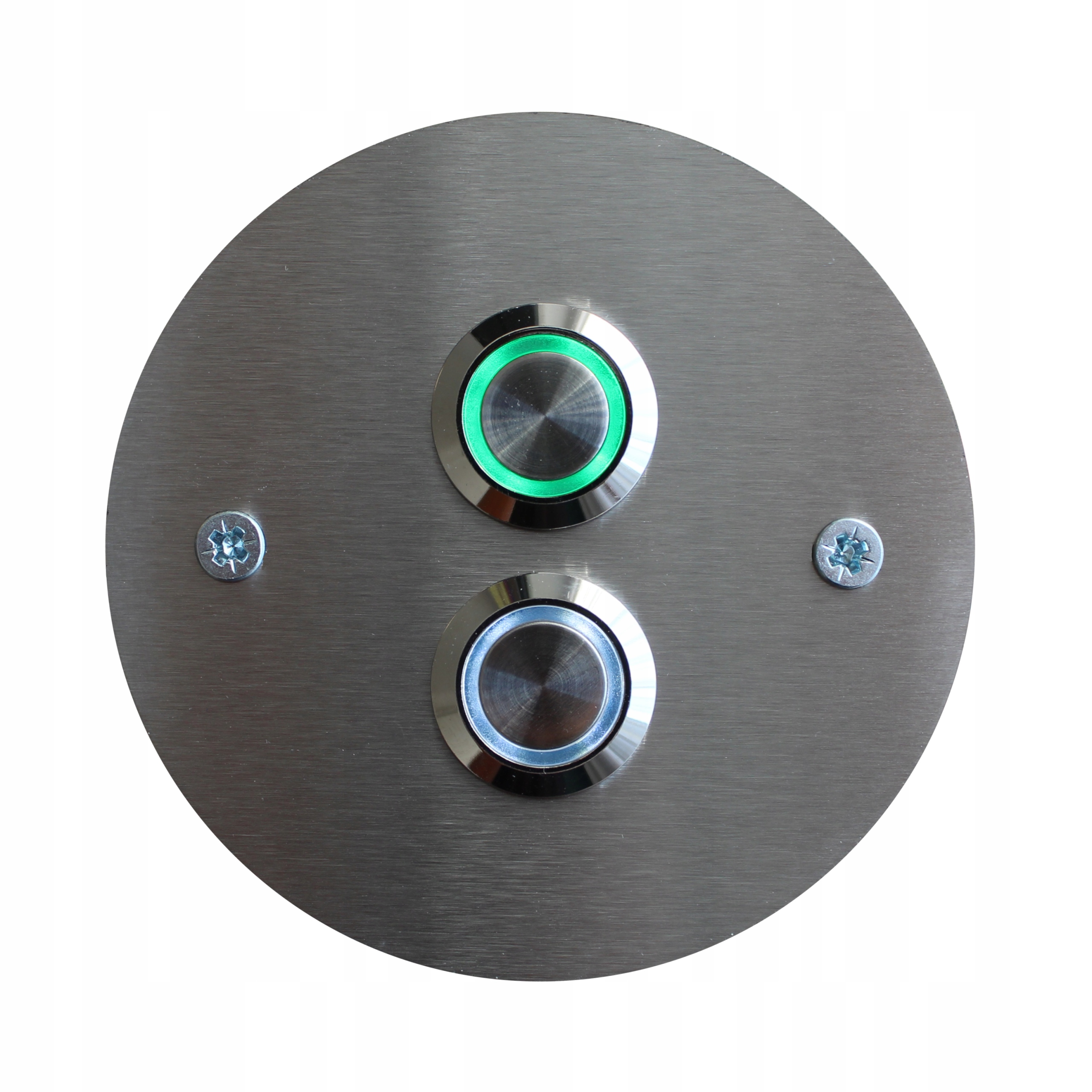 Tlačítko dvojitého výstupu vstupní brány dveří LED8,5 kulatý inox