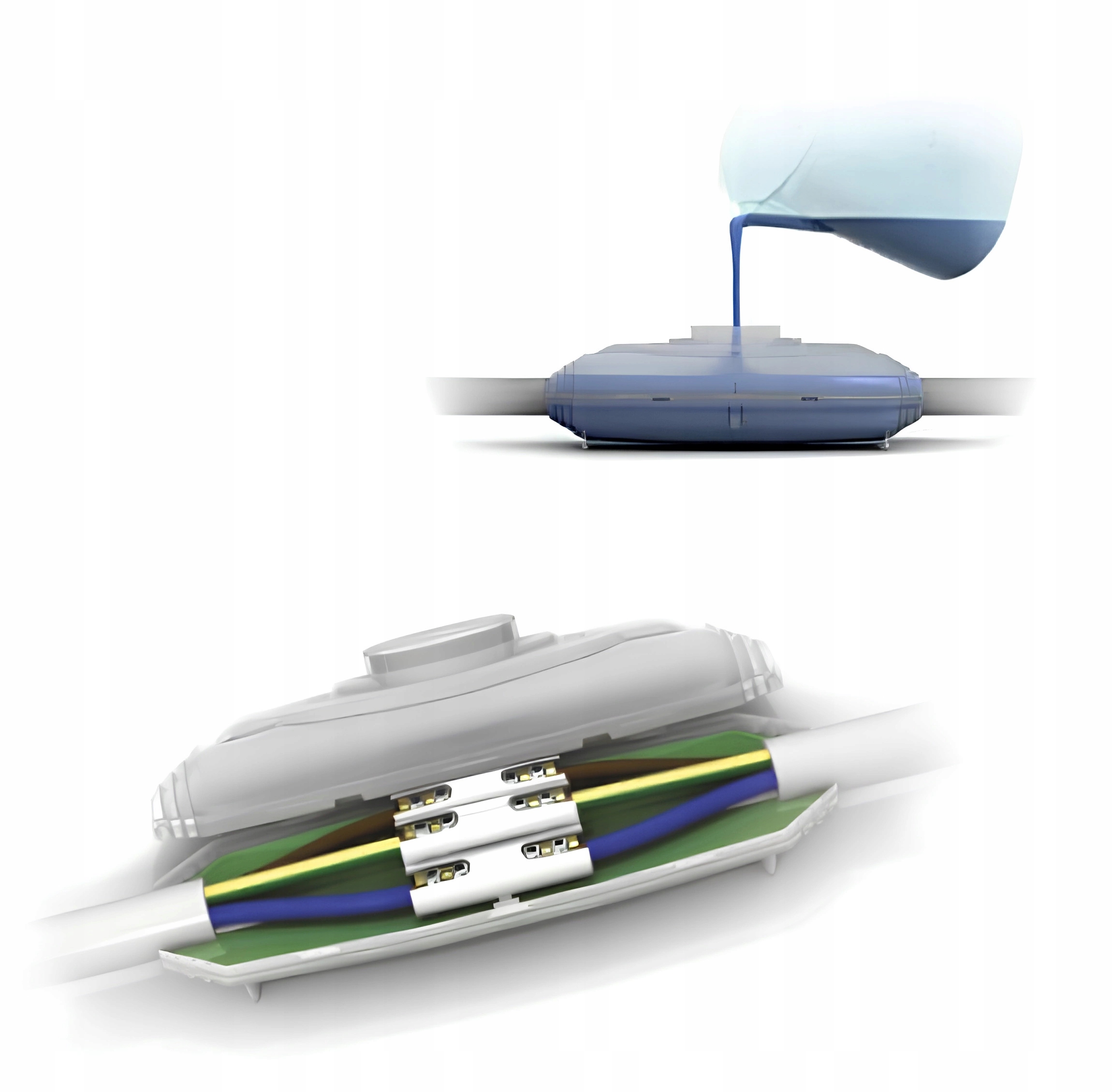 Nátrubek Kabelová pryskyřičná pro průchozí spoje 1,5 10 mm IPX8 s konektorem