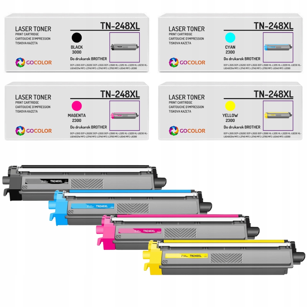 Nowy 4x Toner TN248XL TN-248XL Cmyk do Brother DCP-L3560CDW DCP-L3520CDW
