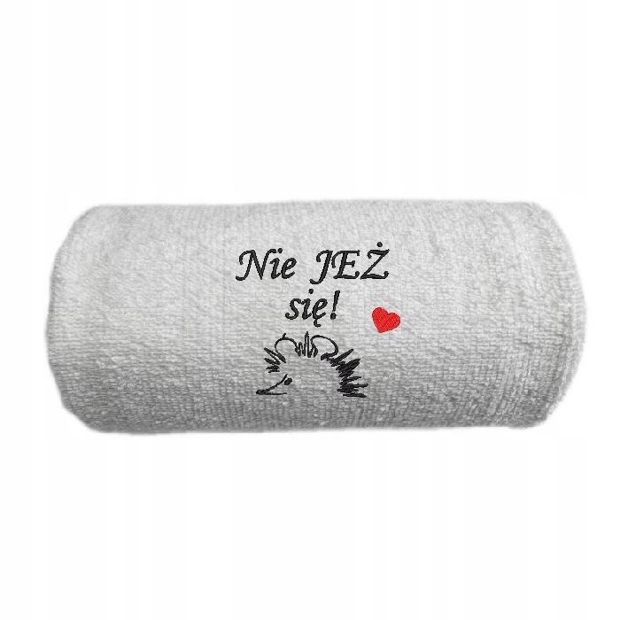 

Recznik duzy Bialy 70x140 Nie Jeż się na Mikołajki