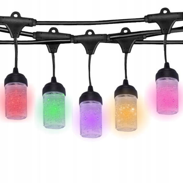 Girlanda ogrodowa lampki ozdobne 5m 10 Led Multikolor IP44
