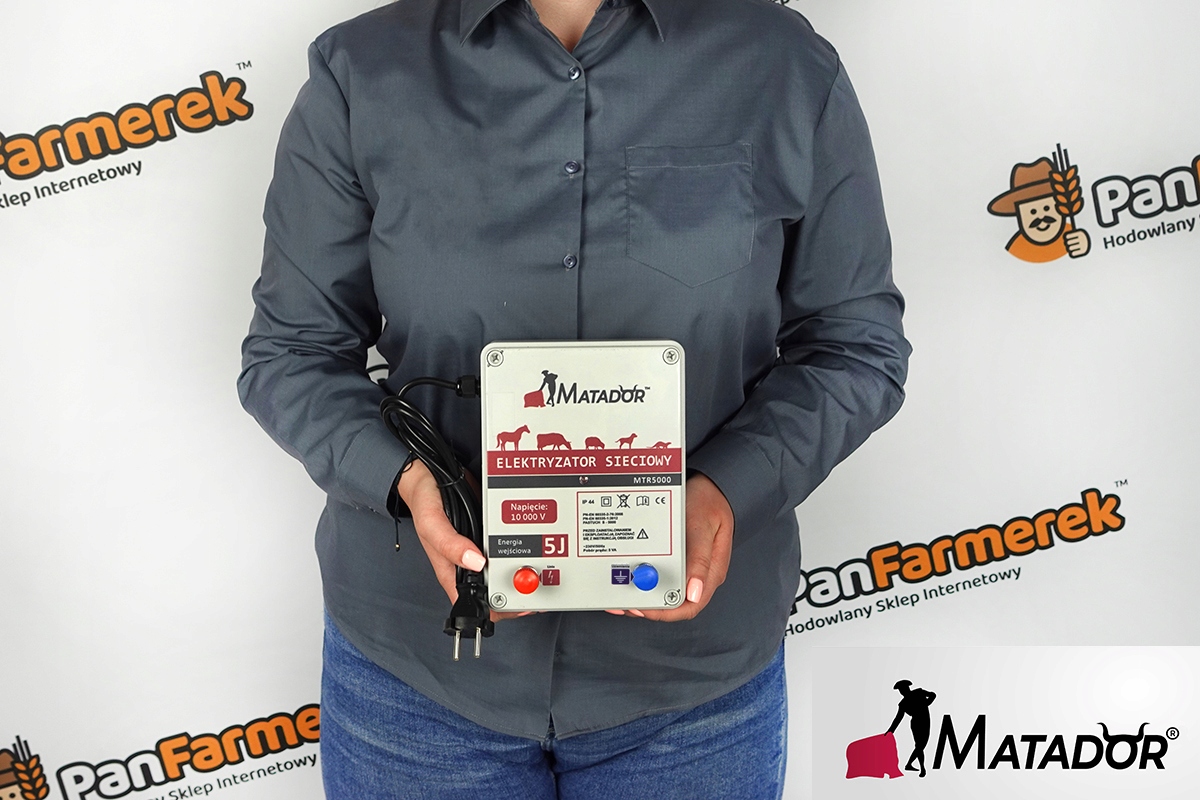 Pastuch elektryczny 230V sieciowy 5J bydło wydra Elektryzator na psy MOCNY Rodzaj sieciowy