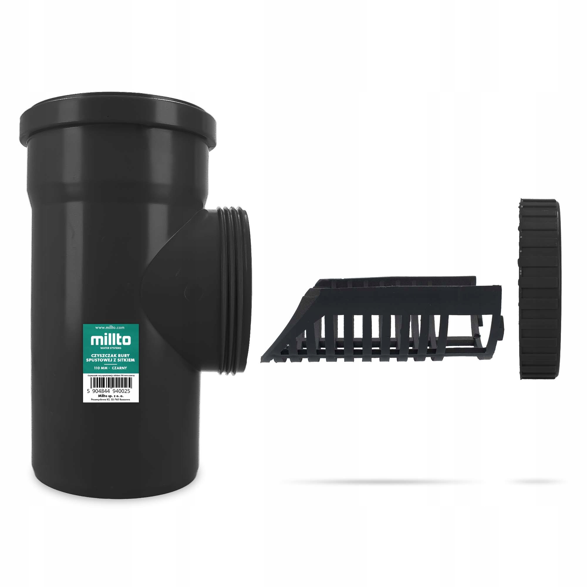 Czyszczak REWIZJA RYNNY Rury Spustowej 110 mm SITKO Rynnowy Czarny ZAŚLEPKA Waga produktu z opakowaniem jednostkowym 0.34 kg