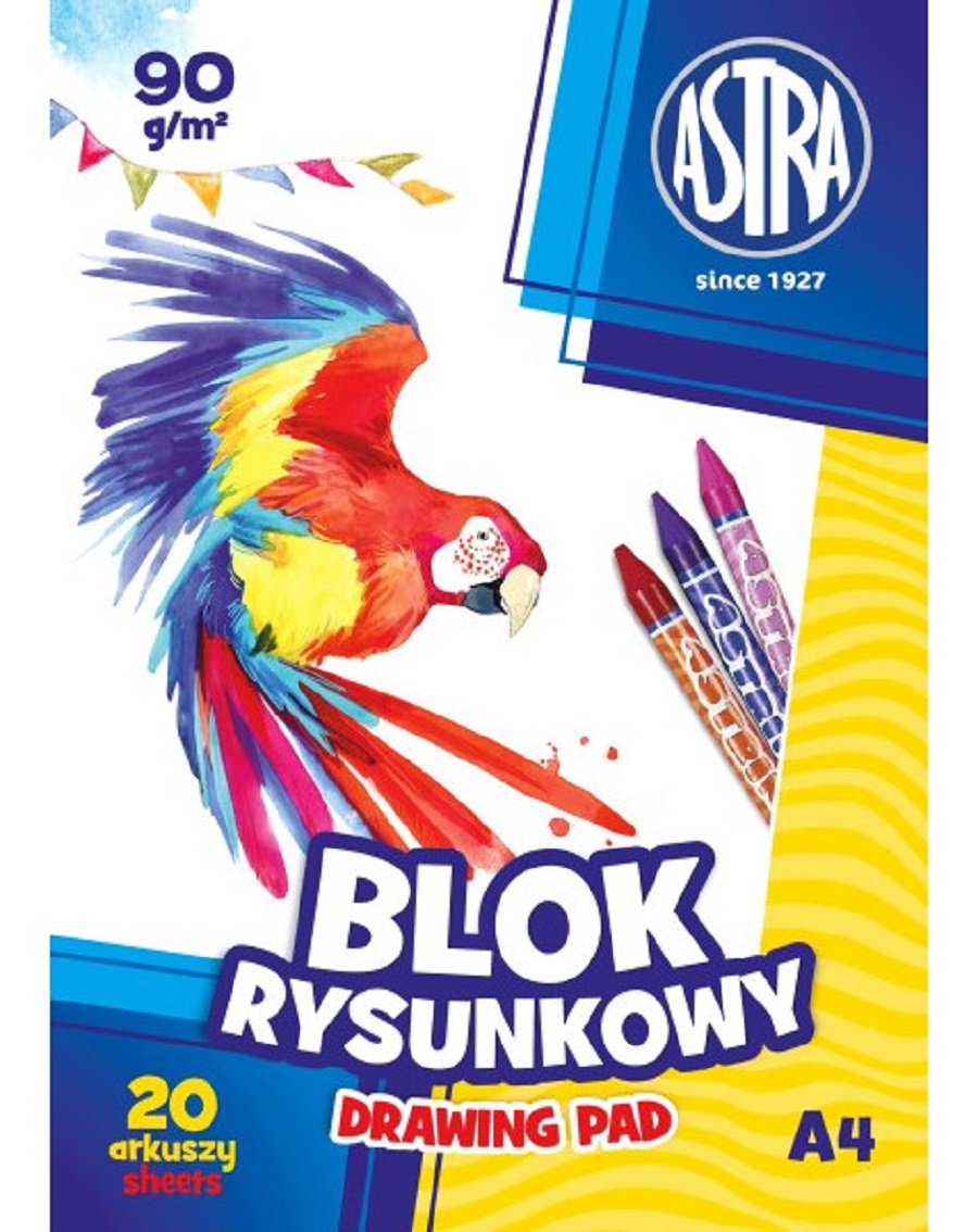 

Blok Rysunkowy Białe Kartki Format A4 Astra 90g/m2