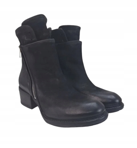 S 98 Tmavě Modré Dámské Kotníkové Boty Z Přírodní Kůže Se Zipem 39 3_H