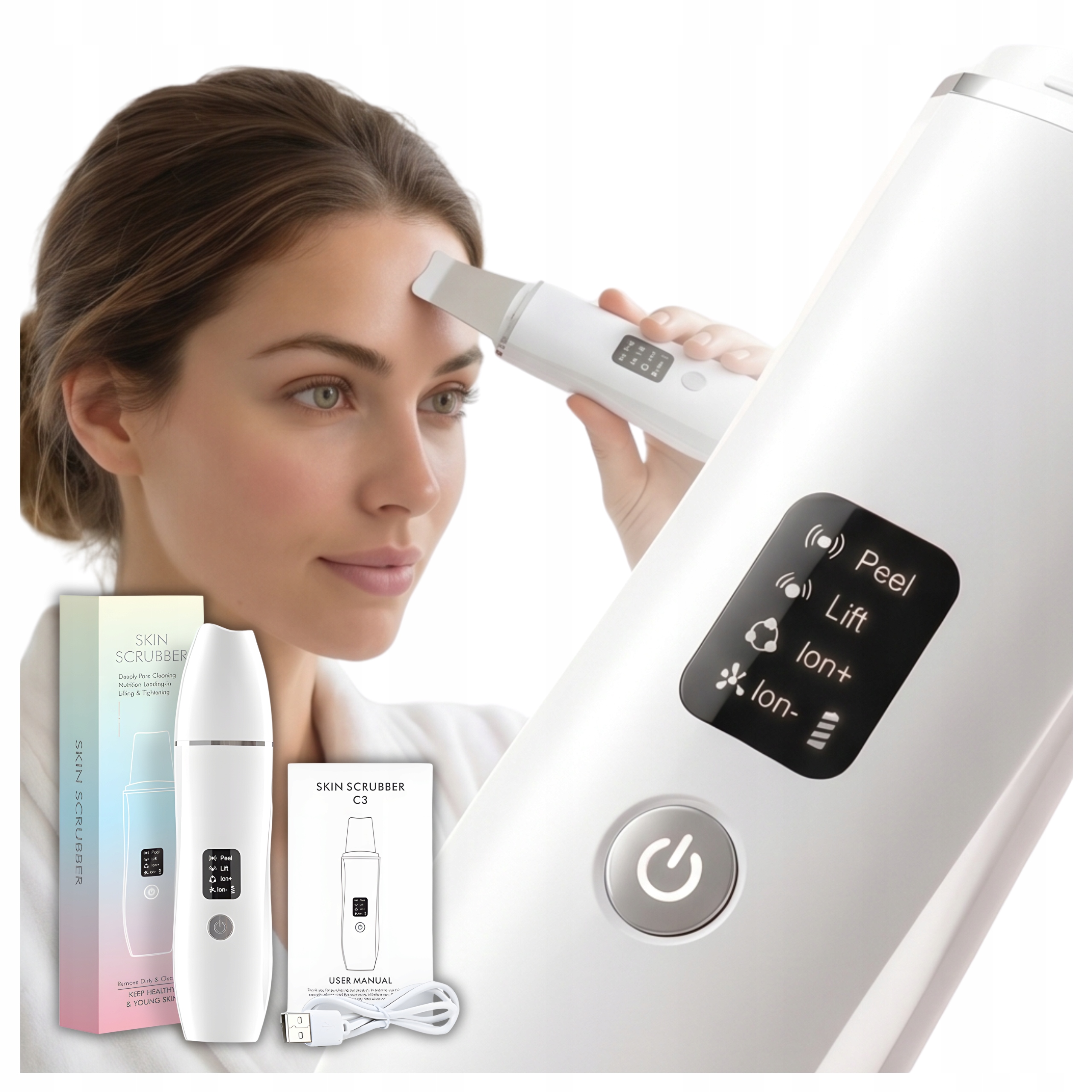 Kavitační Peeling Na Obličej Liftingující Sonické Vyhlazování Iontoforéza