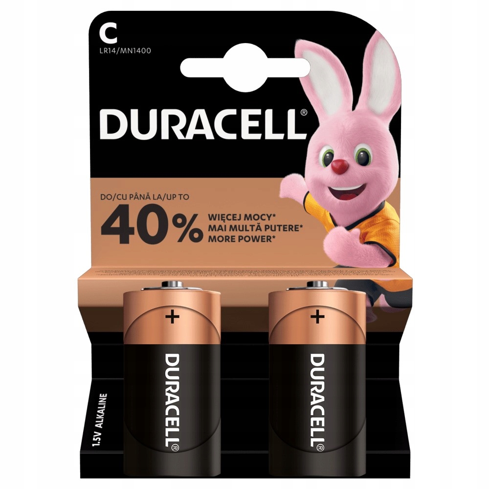 2x BATERIE ALKALICZNE DURACELL C LR14 Blister