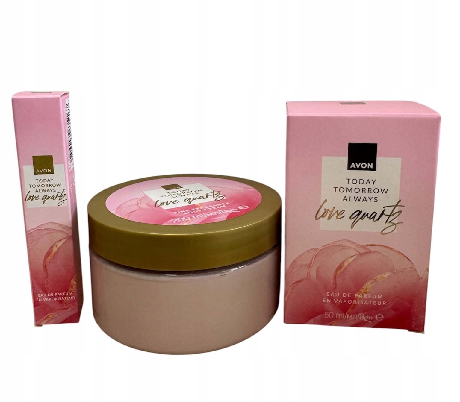 Sada Avon Tta Love Quartz – parfémovaná voda, balzám, parfém