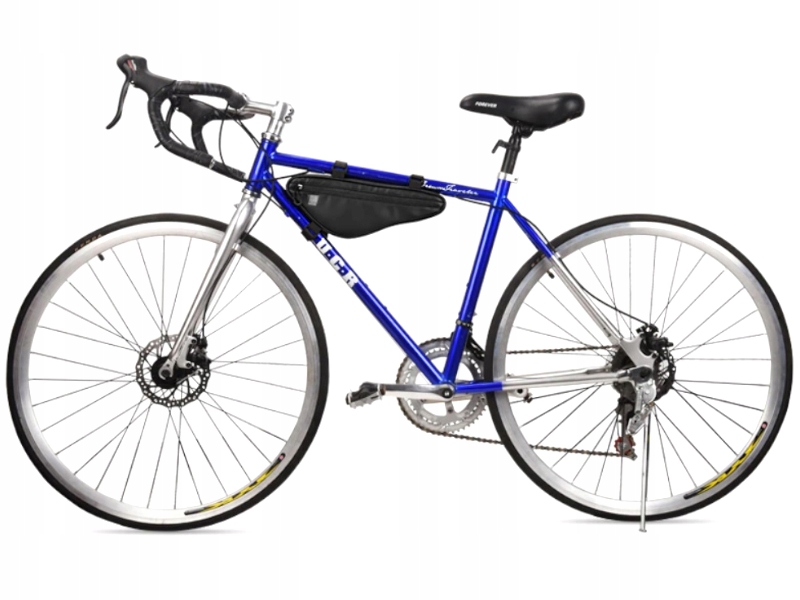 SAKWA ROWEROWA TRÓJKĄTNA TORBA NA ROWER POD RAMĘ PRZEDNIA WODOODPORNA 1L Kolor dominujący czarny
