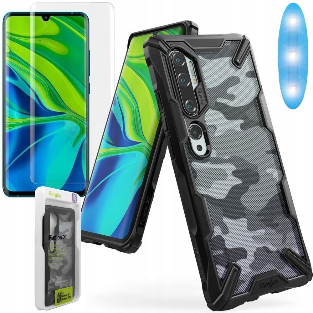 

Mi Note 10 | Etui Ringke Fusion X | Camo +szkło Uv