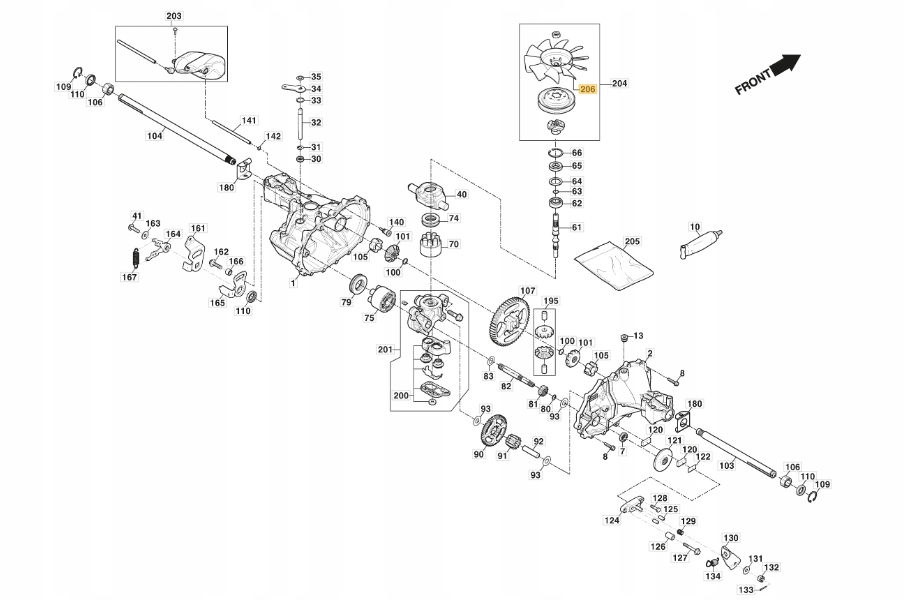 Wentylator przekładni hydrostatycznej Hydro-Gear (118870129/0) Kod producenta 118870129/0