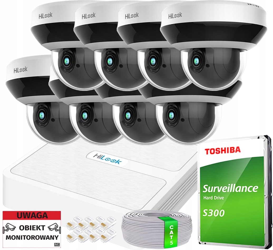 Ip monitorování 8x PTZ-C4MP kamera HiLook 4x Ir zoom 20 m PoE Aplikace