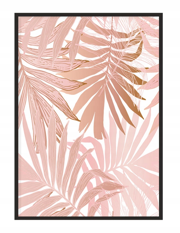 

Obraz Plakat W Ramie 43x33 cm Różowe liście P1231