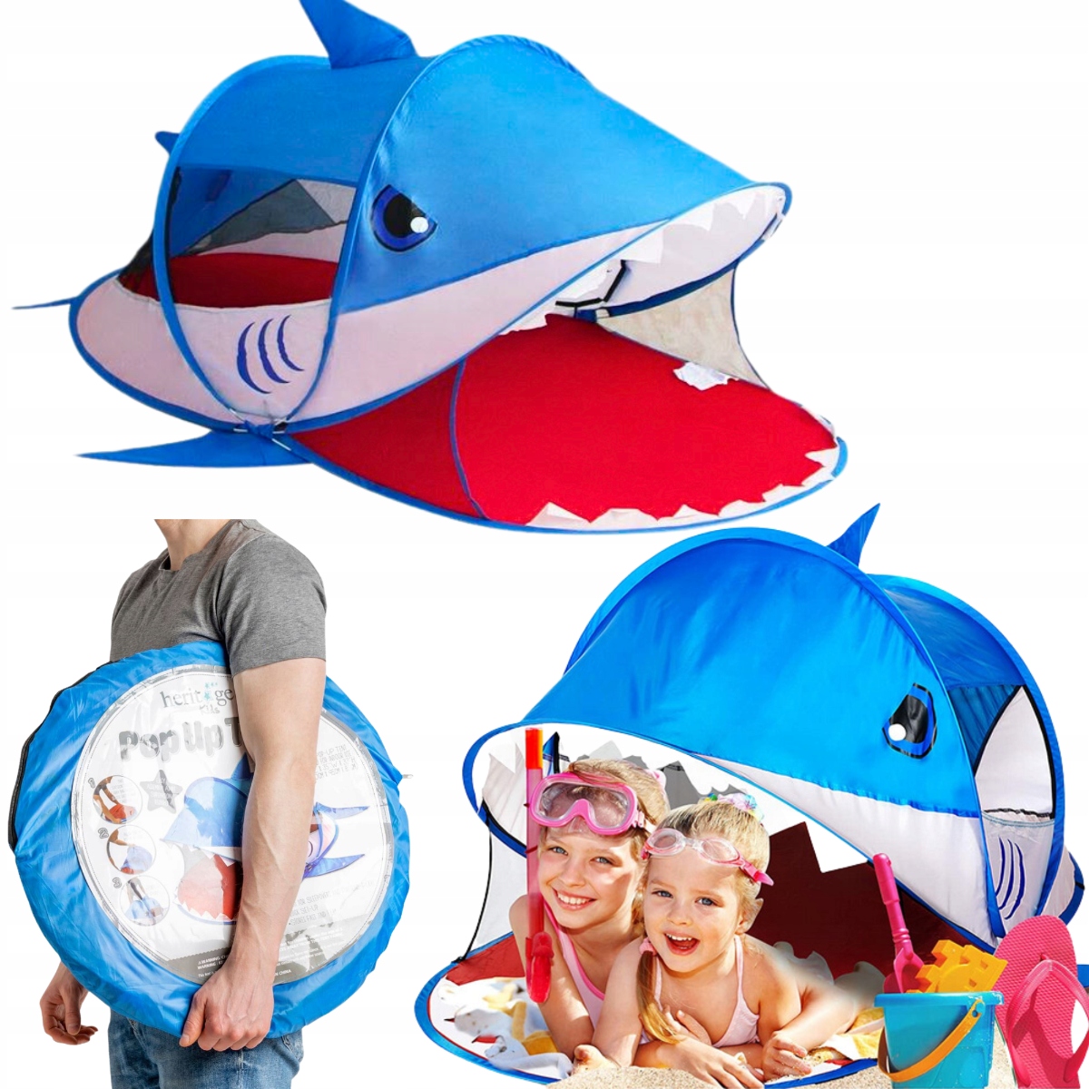 Stan Samorozkládací Pop Up Paraván Plážový Velká Ochrana Před Sluncem