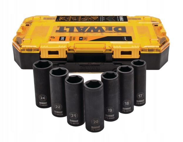 Zestaw Nasadek Udarowych 1/2" 17-24MM Mclaren 7 Elementów DT70905 Dewalt