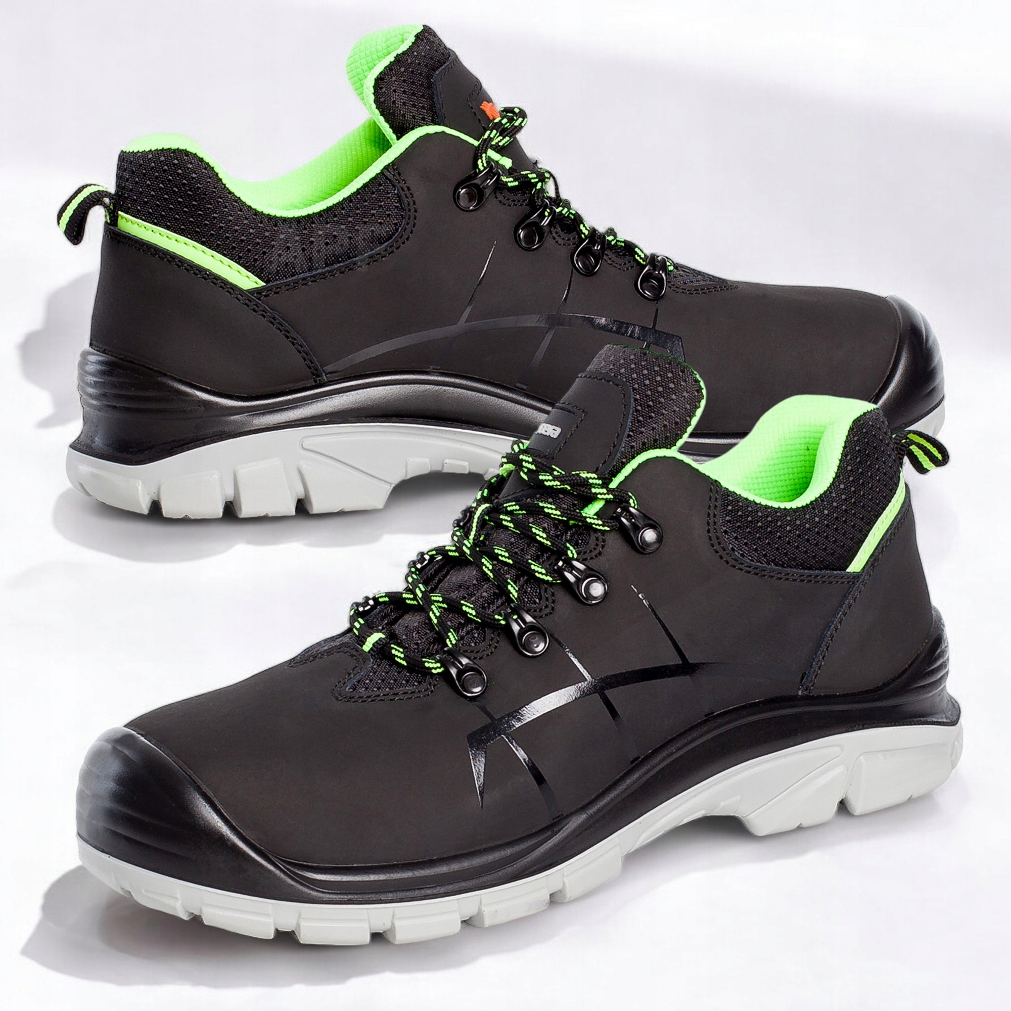 Półbuty robocze oddychające ze skóry nubukowej szerokie Nero S1 Src 44