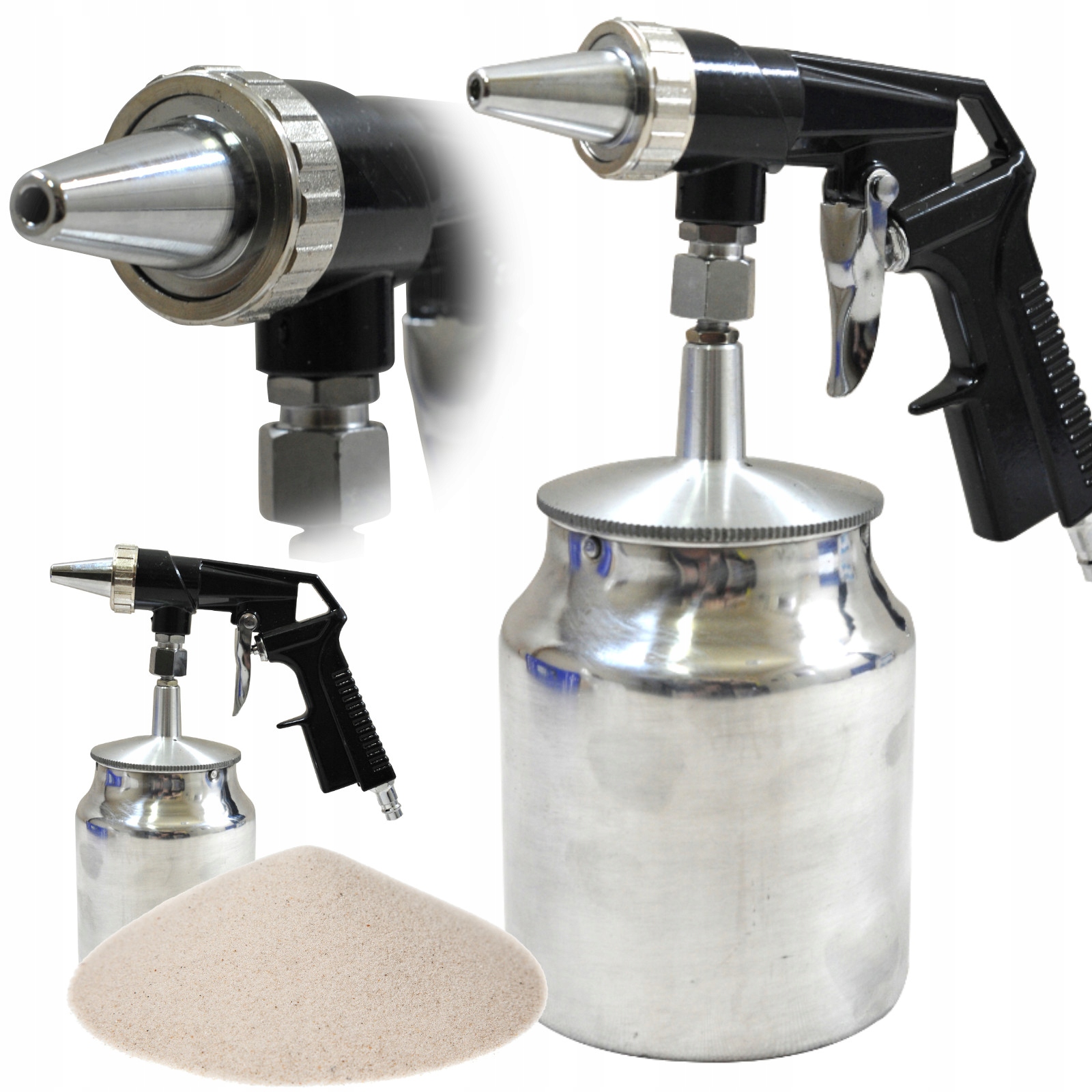 

Pistolet Do Piaskowania + Ścierniwo 25 kg Piasek